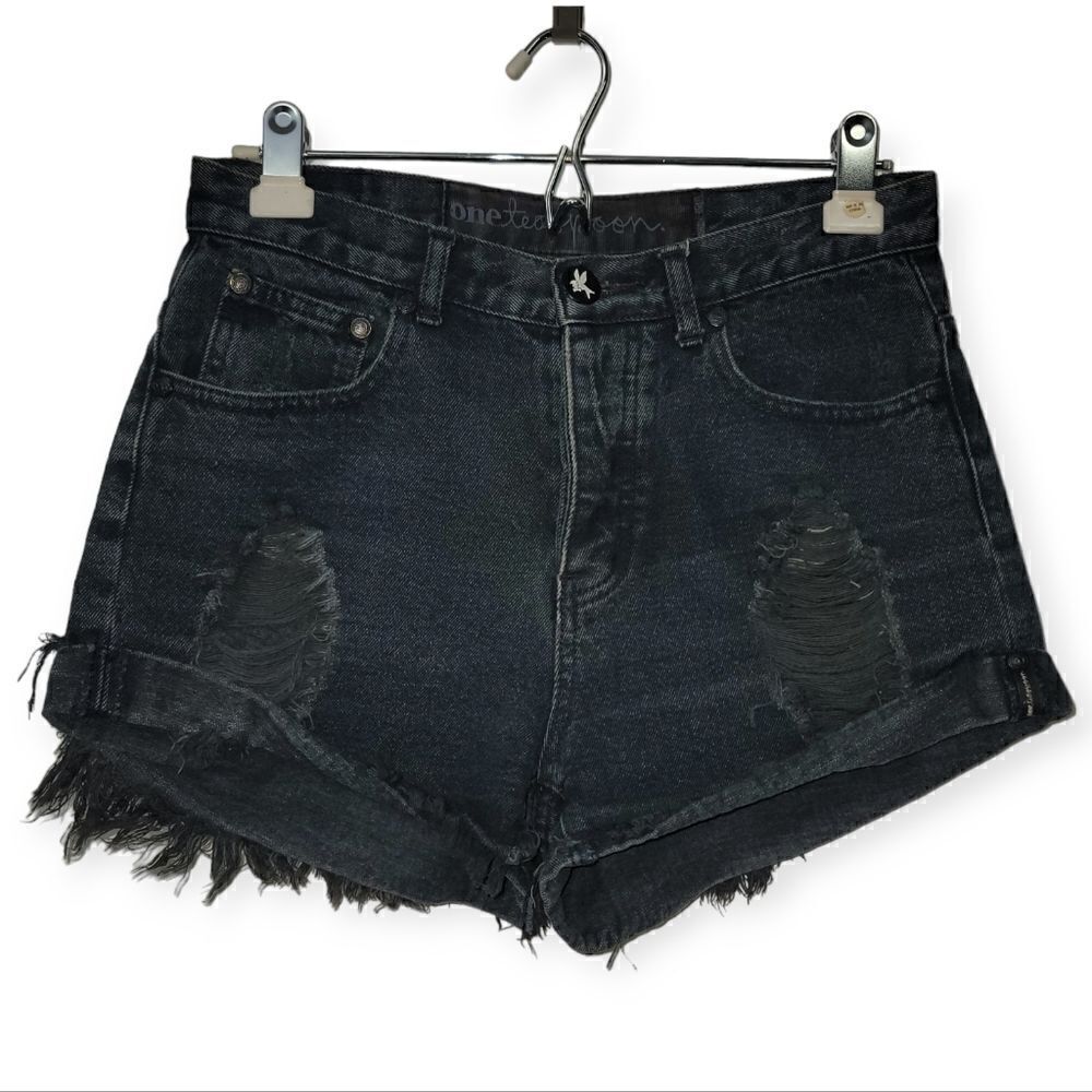 One teaspoon distressed dark denim shorts, 10/28